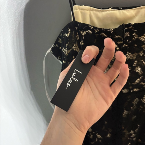 Lulus Keep It Social Black Lace Bodycon Mini Dress Size Medium - Picture 6 of 7